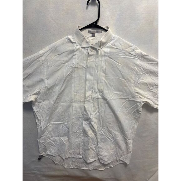 Geoffrey Beene Mens White Dress Shirt Size L 100% Cotton - Picture 1 of 10